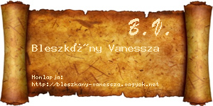 Bleszkány Vanessza névjegykártya