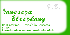 vanessza bleszkany business card